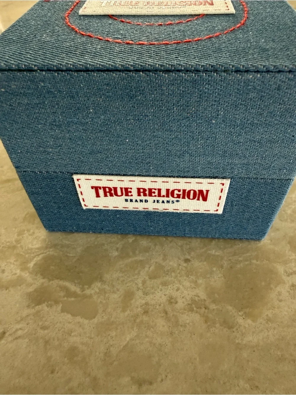 True Religion Women's TR Logo Silver Cuff Bracelet Watch Rectangle Dial New